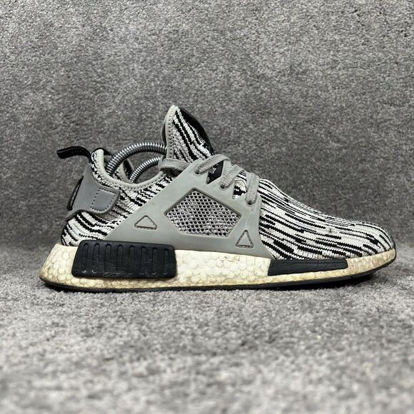 Adidas NMD XR1 Men’s Size 8.5 Primeknit Oreo Glitch Athletic Running Shoes Used - Picture 1 of 11